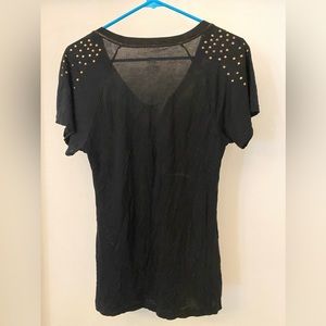 Mossimo black top with Gold accents - size medium